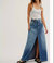 We The Free Come As You Are Denim Maxi Skirt - Sapphire Blue With Slit