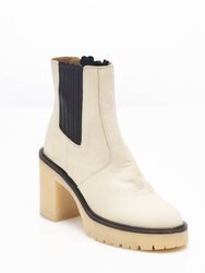 Women's Leather James Chelsea Boots - White