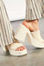 Zoe Platform Sandal In White - White