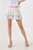 Color Block Eyelet Trim Detail Mini Skirt - Multi