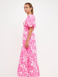 Floral Cut-Out Maxi Dress