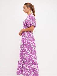 Floral Cut-Out Maxi Dress