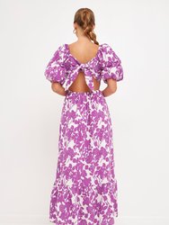 Floral Cut-Out Maxi Dress