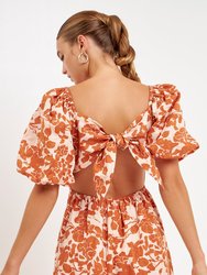 Floral Cut-Out Maxi Dress