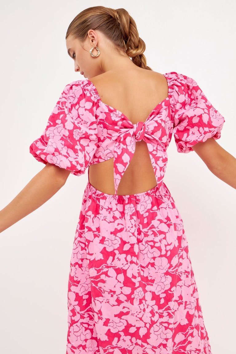 Floral Cut-Out Maxi Dress