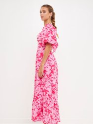 Floral Cut-Out Maxi Dress