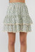 Floral Lace Trim Detail MIni Skirt
