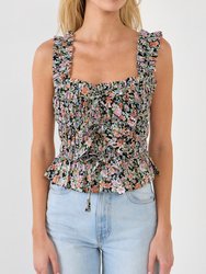 Floral Smocked Top