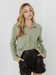 Gauze Button-Down Top