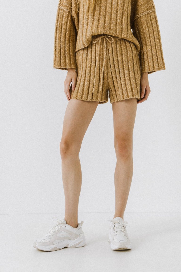 Knit Shorts - Taupe