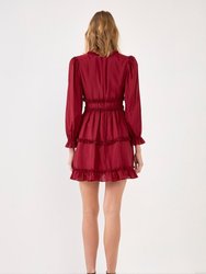 Ruffle Detail Mini Dress