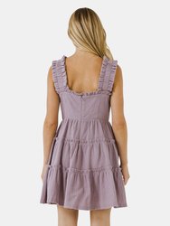 Ruffle Tiered Dress with Raw Edging