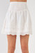 Smocked Waist Lace Skirt