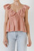 Sweet Heart Neck Raw Edge Top