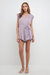 Texture Knit Romper - Purple