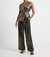 Alara Molten Sleeveless Gilet In Metallic