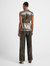 Alara Molten Sleeveless Gilet In Metallic