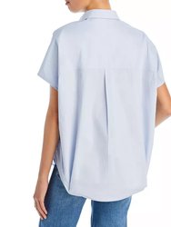 Cele Rhodes Popover Shirt In Sky Blue