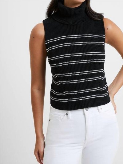 French Connection Mozart Stripe Sleeveless Jumper In Black/white product
