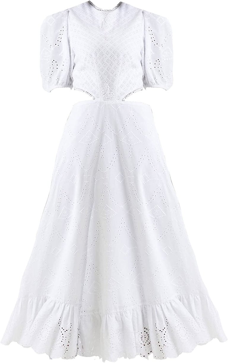 Women's Esse Eyelet Embroidered Cutout Cotton Dress