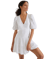 Women's Solid Birch Puff Sleeve Mini Dress - White