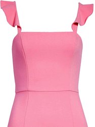 Women's Whisper Ruffle Strap Mini Dress, Sea Pink - Pink
