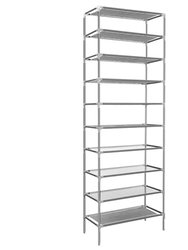 10 Tiers Shoes Rack Shelves 27 Pairs Shoes Storage Organizer Stand