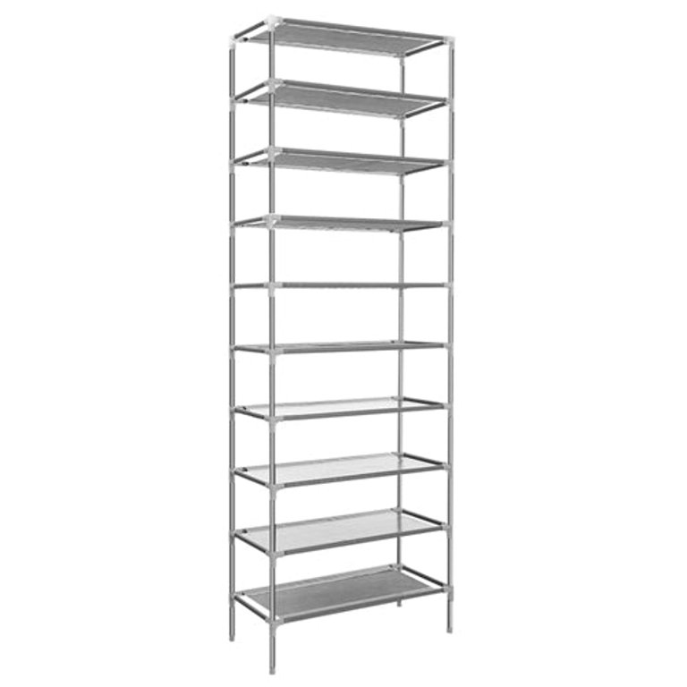 10 Tiers Shoes Rack Shelves 27 Pairs Shoes Storage Organizer Stand