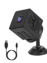 1080P 2.4G WiFi Mini Security Camera For Pet Baby Monitor Compact Wireless Camera - Black