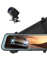 1080P Car DVR Dash Cam 9.66" With G-Sensor, Parking Monitor, Seamless Recording - Black