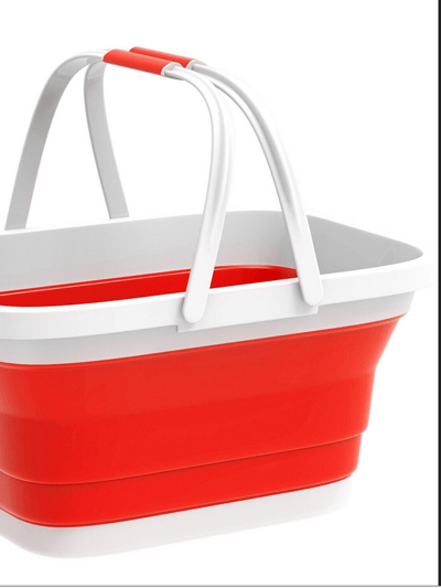 Fresh Fab Finds 10L Collapsible Fruit Basket Vegetable Sink Basin Tub Space Saving Ice Beverage Storage Camping Picnic BBQ - Red product