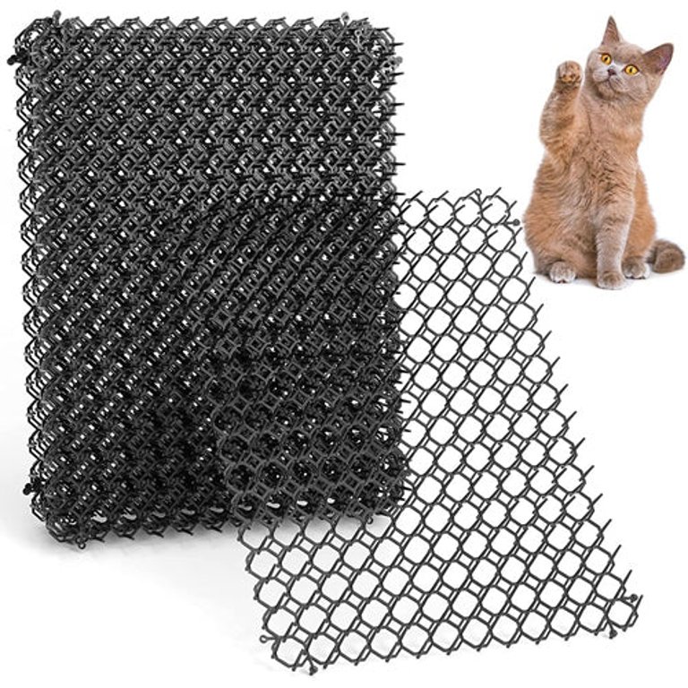 10Pcs Cat Spike Mat With Spikes 15.8" x 11.8" Cat Repellent Mats Spike Deterrent Stopper Mat For Pet Cats Dogs 13x1ft Area