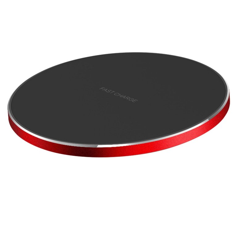 10W Qi Fast Wireless Charger Pads For Samsung Galaxy & iPhone XS/XR/Max - Red