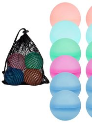 12Pcs Reusable Water Balloons Refillable Silicone Water Bombs for Water Games Water Balls For Summer Fun - Multi