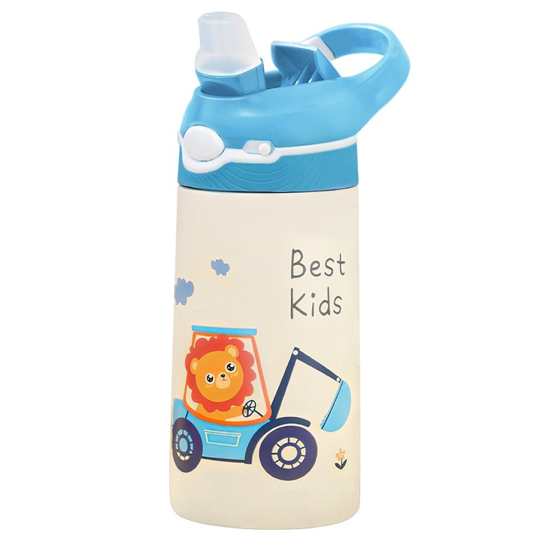 13.5Oz Insulated Stainless Steel Water Bottle Leak-Proof Bottle For Kids