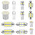14Pcs T10/31mm/36mm/41mm/1156 Festoon LED Light Bulb Interior Dome Map LED Lights License Plate Trunk Side Positioning Lights 6000K White