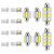 14Pcs T10 31mm 41mm Festoon LED Light Bulb Interior Dome Map LED Lights License Plate Trunk Side Positioning Lights 6000K White