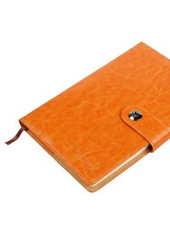 150 Pages PU Leather Cover Notebook with Calendar, World Map, And Silk Ribbon