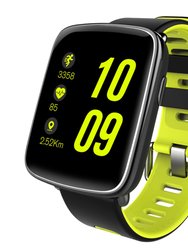 1.54" Color Screen Smart Watch Fitness Tracker - IP68 Waterproof, Heart Rate Monitor, Pedometer, Sleep Monitor - Green