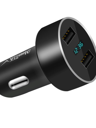 Fresh Fab Finds 15W/3.1A Dual USB Car Charger Adapter - Fast Aluminum Alloy Charging For iPhone XR XS & Tablet PC - Black product