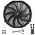 16" Electric Radiator Cooling Fan 12V 120W 10 Blades Car With Mounting Kit - Black