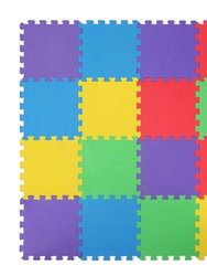 16Pcs Kids Puzzle Exercise Play Mat Interlocking Non-Toxic EVA Floor Mat Multi-Color Anti-Skid Playmat for Infants Baby Toddlers - Multi