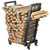 18.5" x 10.86" x 23.42" Firewood Log Rack 661LBS Iron Wood Lumber Storage Stacking Rack Iron Storage Holder