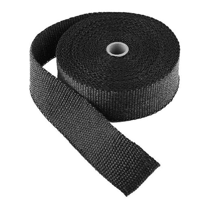 2" 50FT Exhaust Heat Wrap Fiberglass Manifold Header Pipe Heat Wrap w/12 x Locking Ties - Black