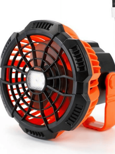 Fresh Fab Finds 2-In-1 Camping Fan /Lantern - Remote Control, USB Rechargeable, Portable Tent Fan With Hanging Hook - 2 Speeds - Orange product