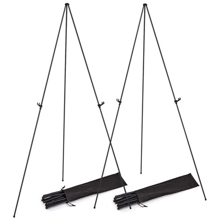 2 Pack Easel Stand for Display 61in Collapsible A Frame Tripod Easel Iron Alloy Drawing Stand
