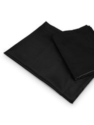 2 Pack Soft Silky Satin Pillow Case Hypoallergenic Breathable Bed Pillow Cover Queen Size Pillowcase Great For Hair Skin - Black