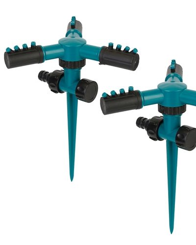 Fresh Fab Finds 2 Packs 360 Degree Rotatable Lawn Garden Sprinkler Sprayer Adjustable Sprinkler With Up To 3000 sq.ft Lawn Irrigation System product