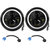 2 X 7" 6000LM Round LED Headlight Halo Angel Eyes For Jeep Wrangler TJ JK CJ With H4 to H13 Adapter Plug And Play - Black