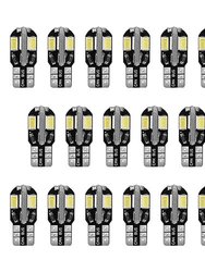 20Pcs T10 SMD5730 LED Light Bulbs 6000K Wedge Light Lamps Dome Map License Plate Car Interior Festoon Lights Kits